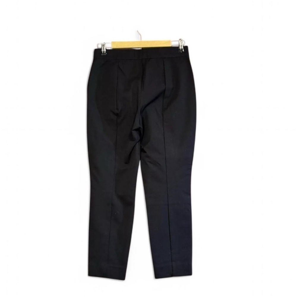 Everlane Black Side Zip Work Pants Sz 6 Stretch Cotton Tapered Ankle Trouser NWT - Picture 2 of 6